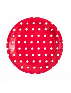 Pratos Vermelhos Bolinhas